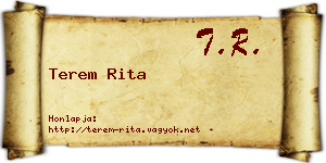 Terem Rita névjegykártya